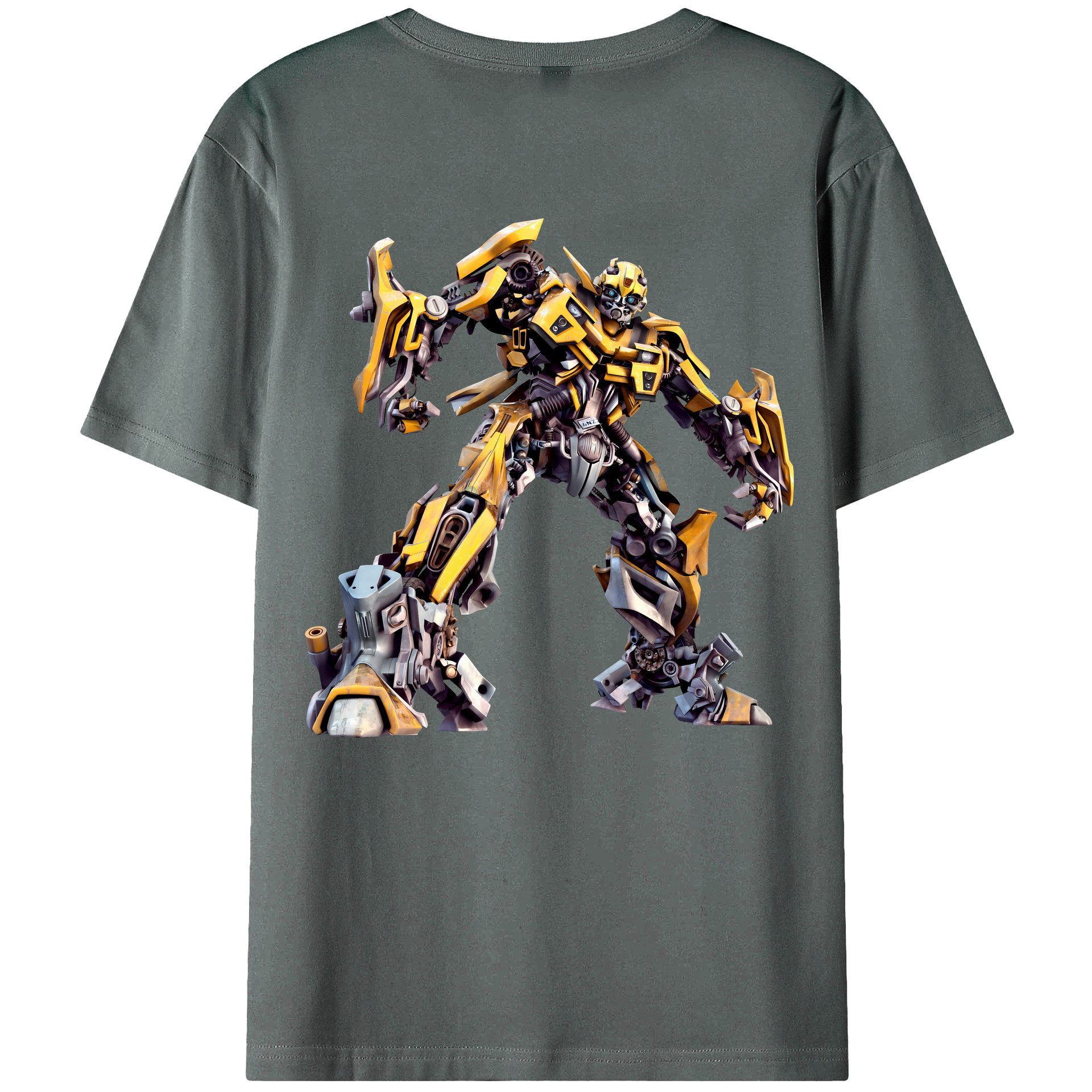 （画像用） Transformers トランスフォーマー 綿100％ メンズ半袖Tシャツ（バックプリント） 通気性